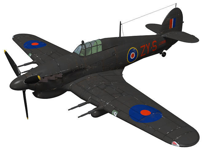 Hawker Hurricane MK2c 3D model
