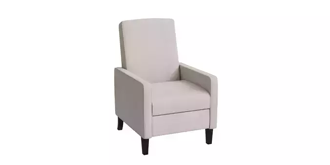 Upholstered Club Recliner Tan