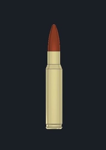  7 62 mm dummy bullet 3D print model