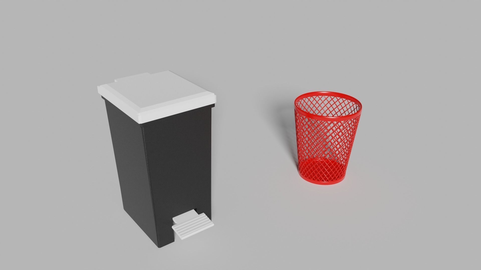 Low-poly Trash can Low-poly 3D model_2