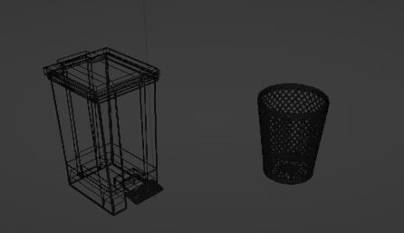 Low-poly Trash can Low-poly 3D model_4