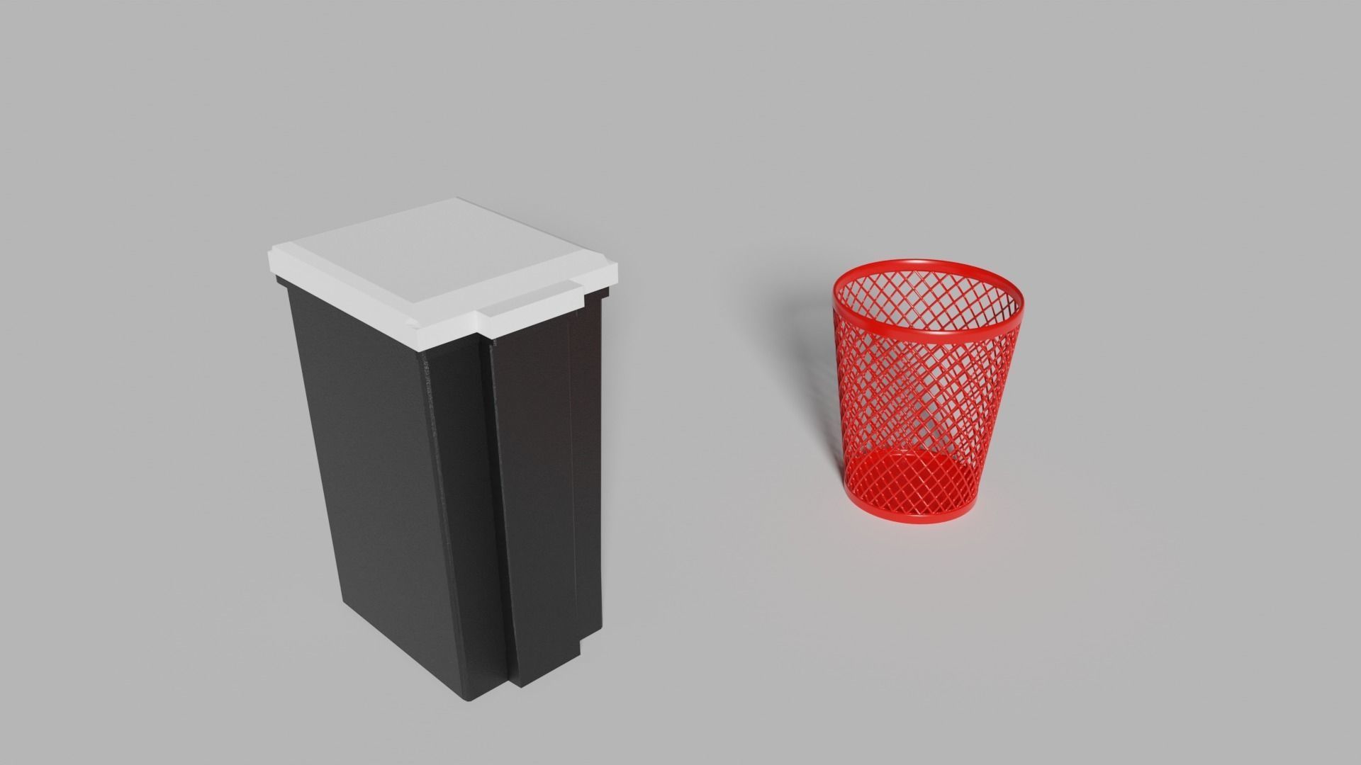 Low-poly Trash can Low-poly 3D model_3