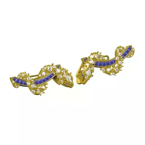 Unique Diamond Snake Earring