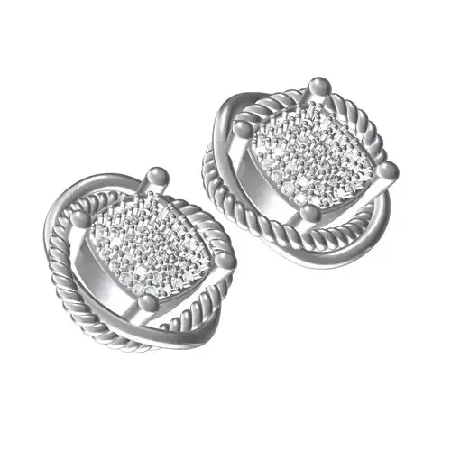 Unique Rope Stud Earring