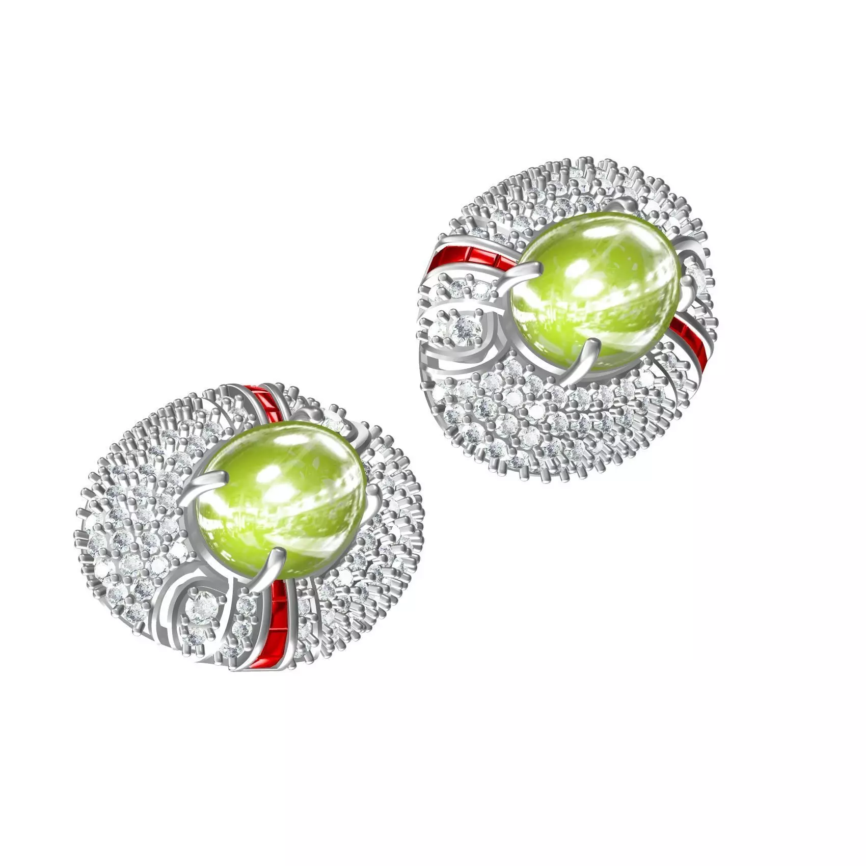 Ellipse Shape Stud Earring 3D print model