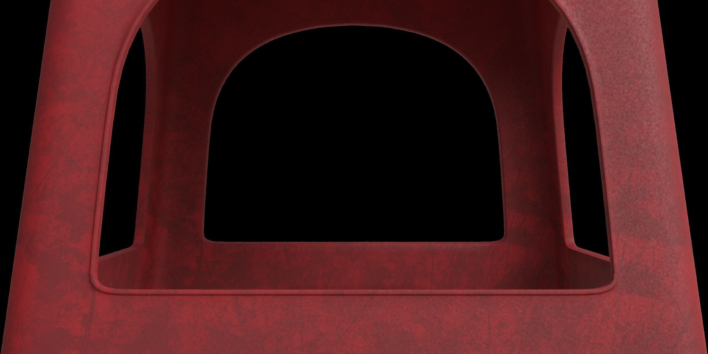 Dirty Plastic Chair Low-poly 3D model_8