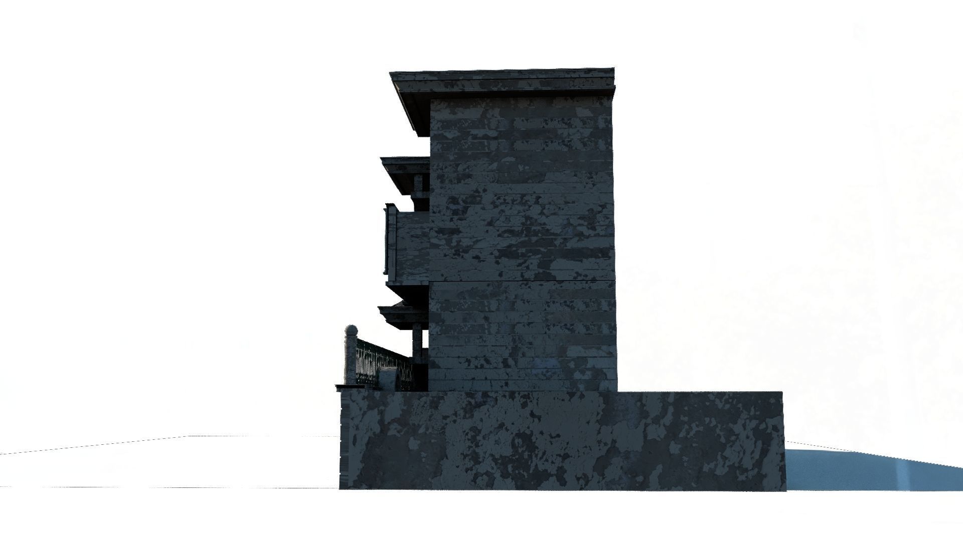 Detailed Abandoned House 3D model_4