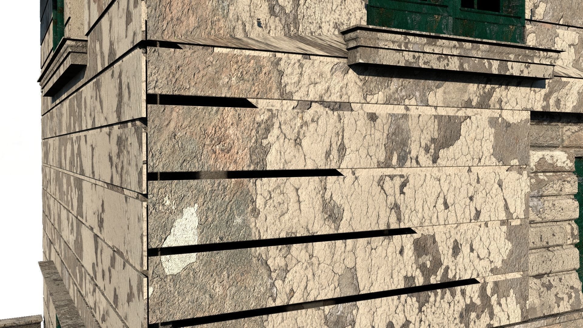 Detailed Abandoned House 3D model_8