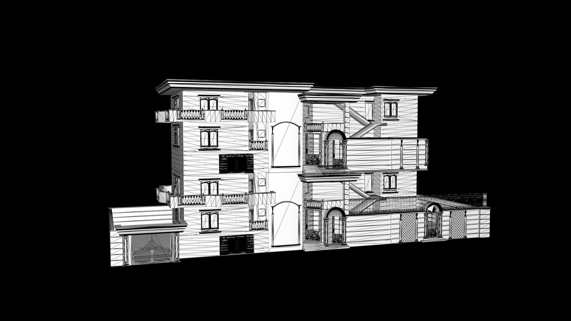 Detailed Abandoned House 3D model_12