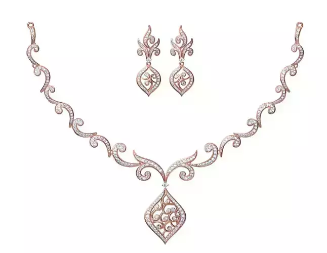 Women Necklace Earring Set STL JCD Details