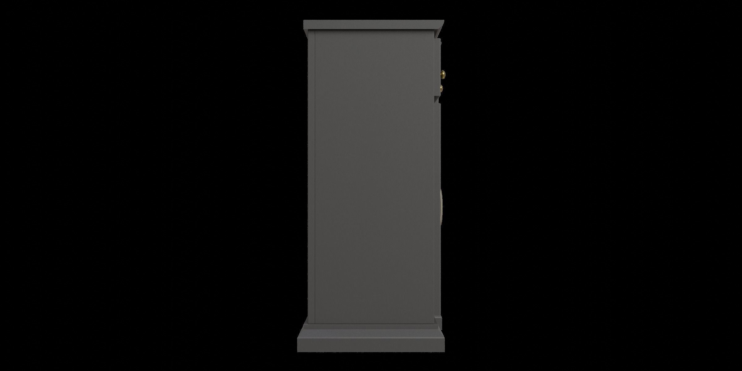 Transitional Fretwork 4 Door With 3 Drawers Sideboard 3D model_5