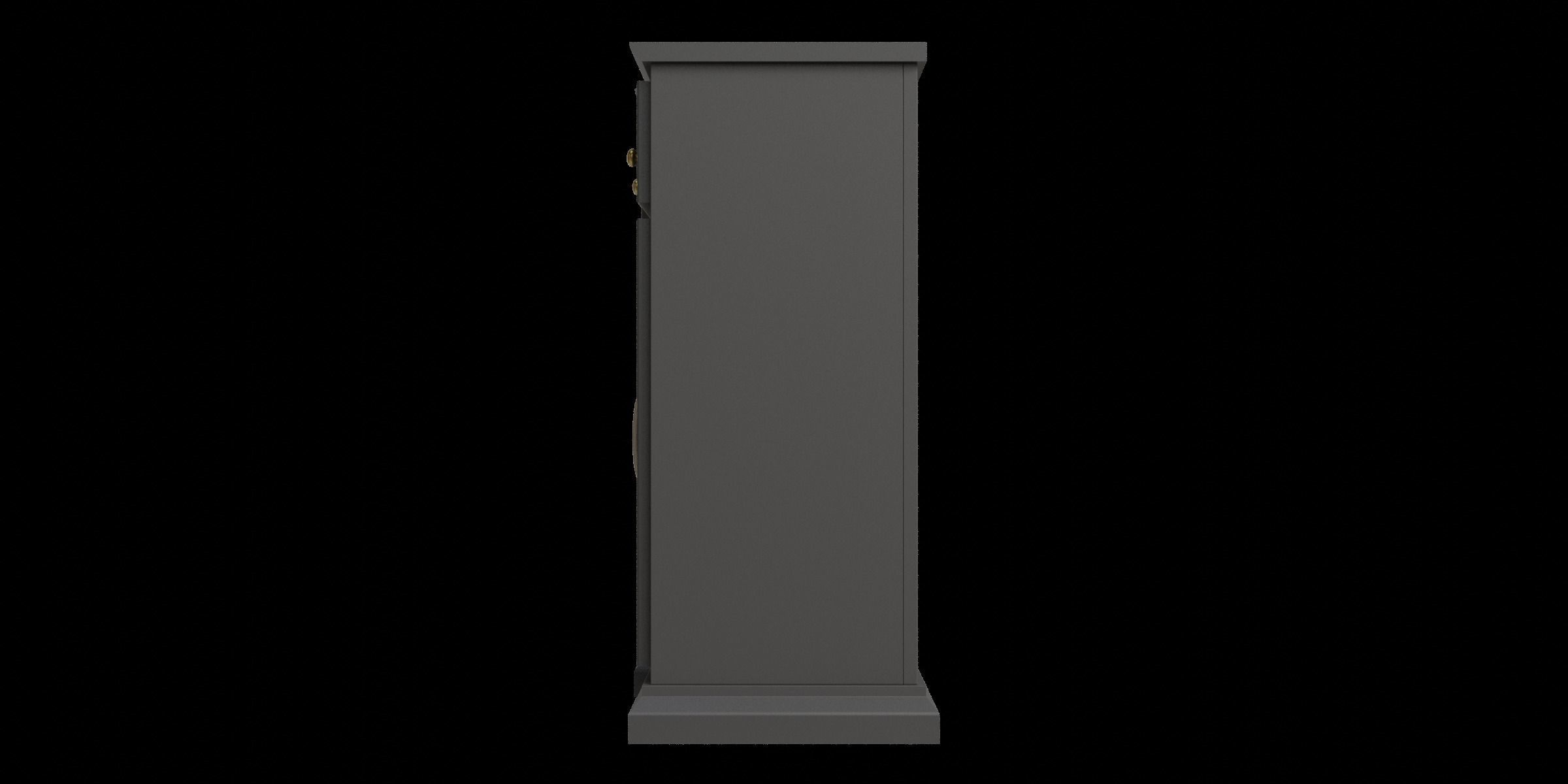 Transitional Fretwork 4 Door With 3 Drawers Sideboard 3D model_7