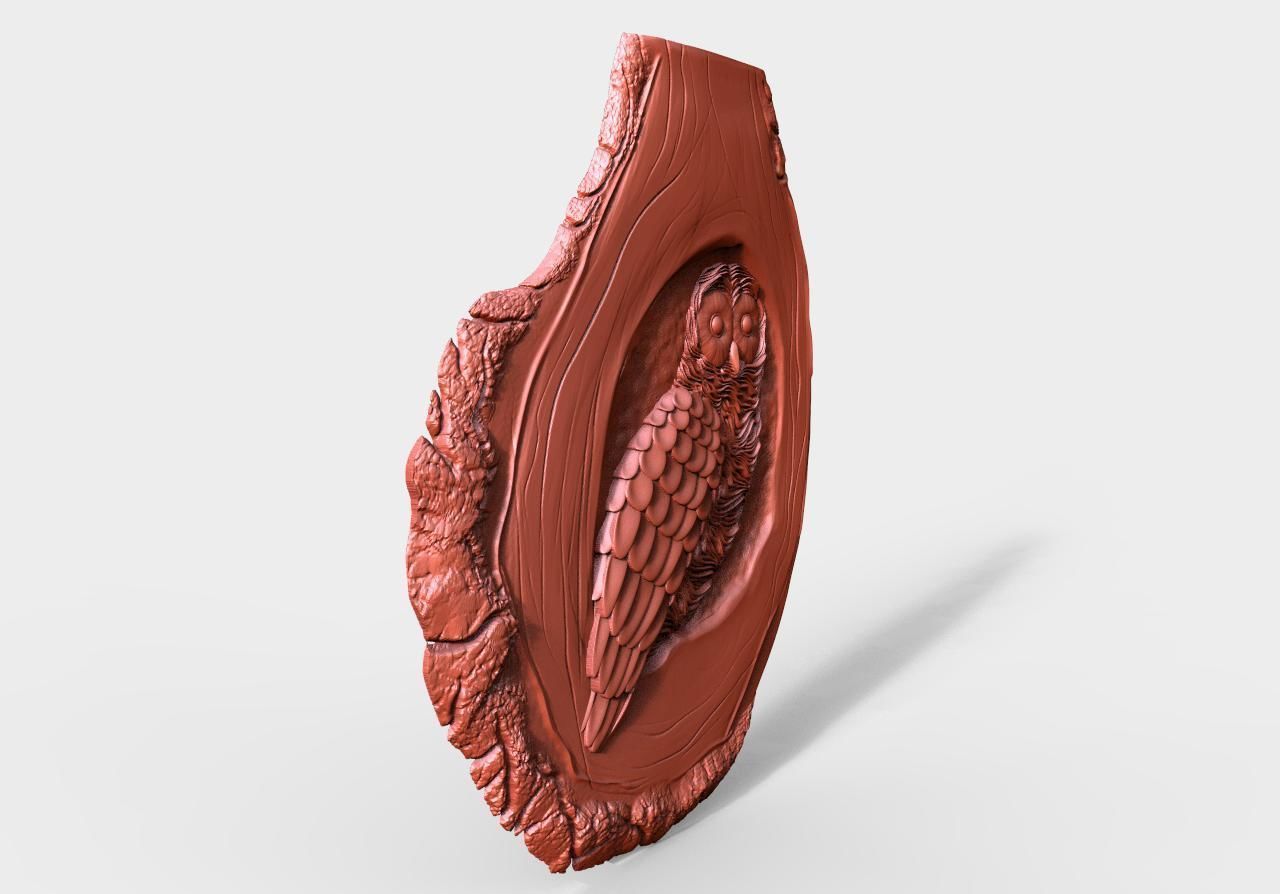 Owl CNC 3D print model_3