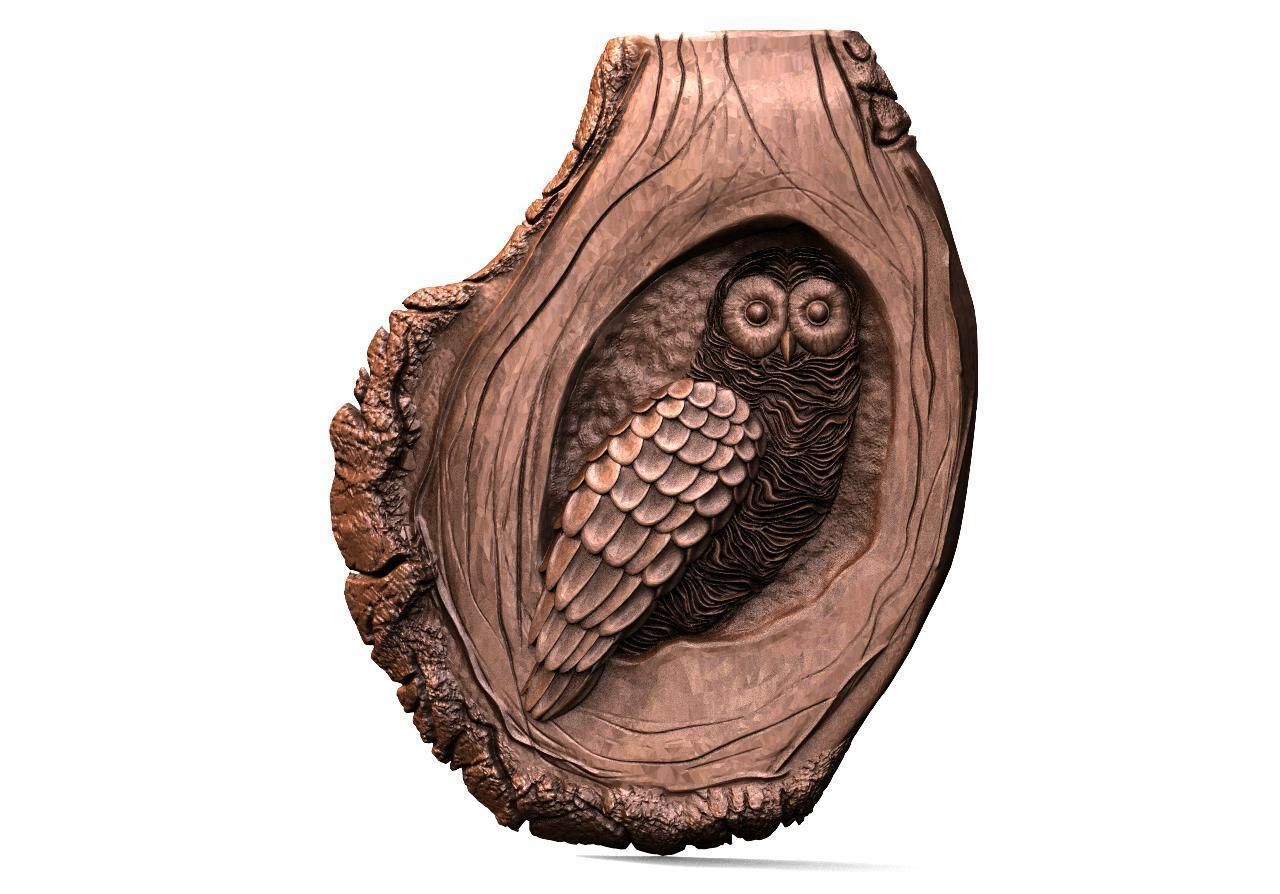 Owl CNC 3D print model_1