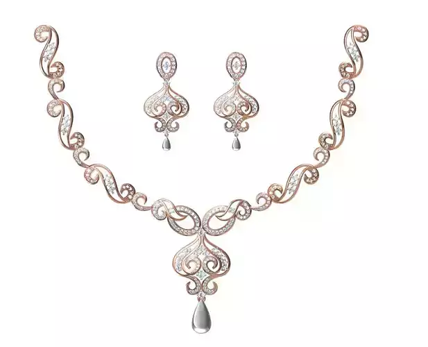 Women Necklace Earring Set STL JCD Details