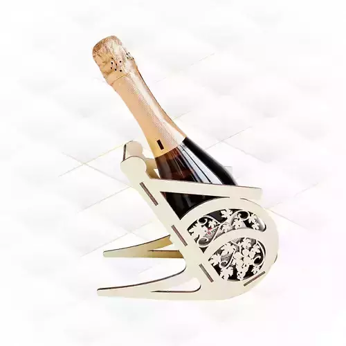 Wine holder chair pattern svg dxf kitchen design laser cutting