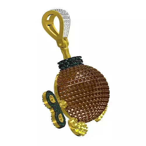 Unique Mario Bomb Diamond Hip Hop Pendant 3D print model