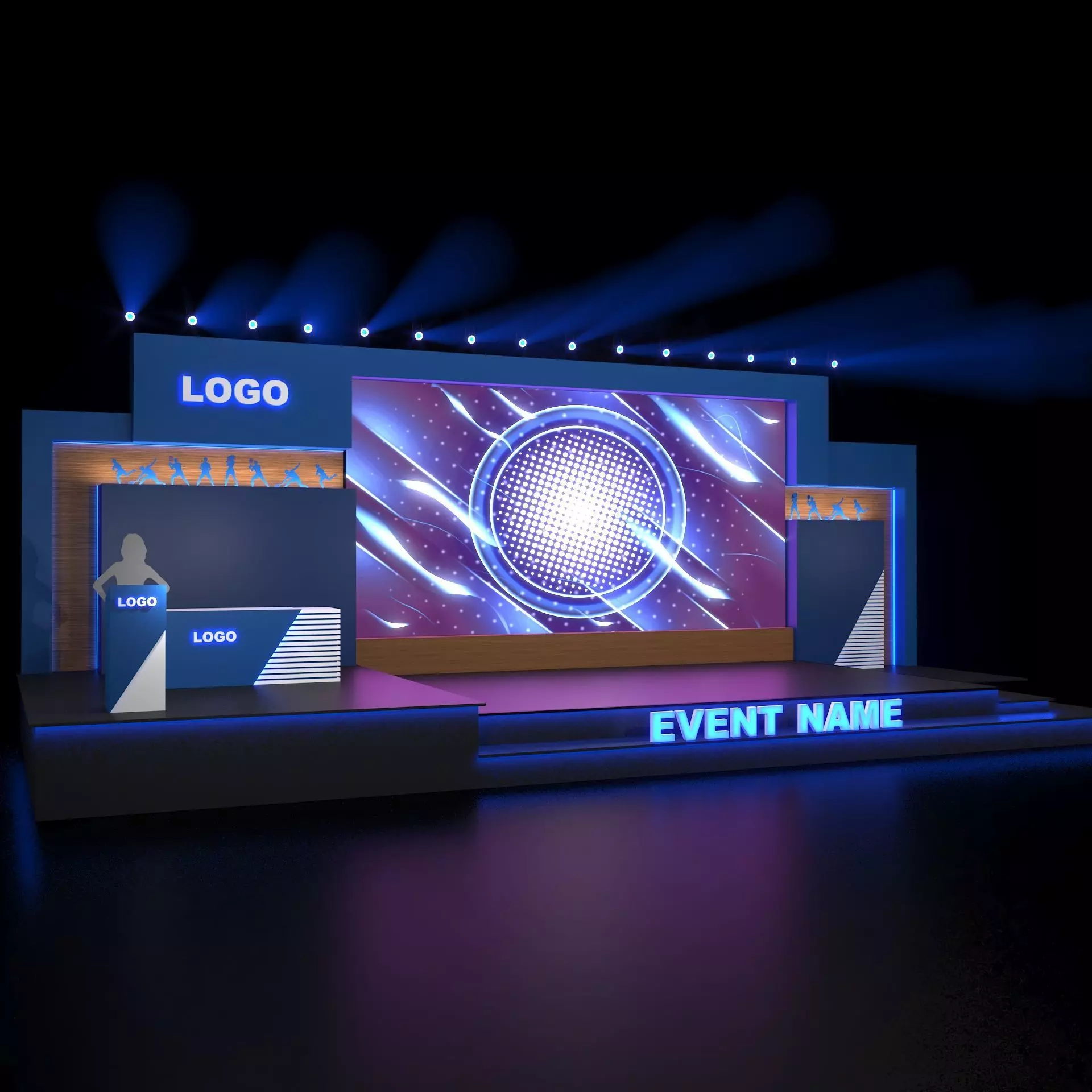 Virtual stage 3D model_0