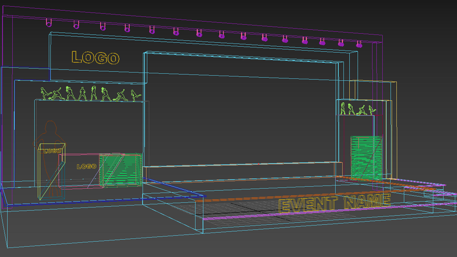 Virtual stage 3D model_4