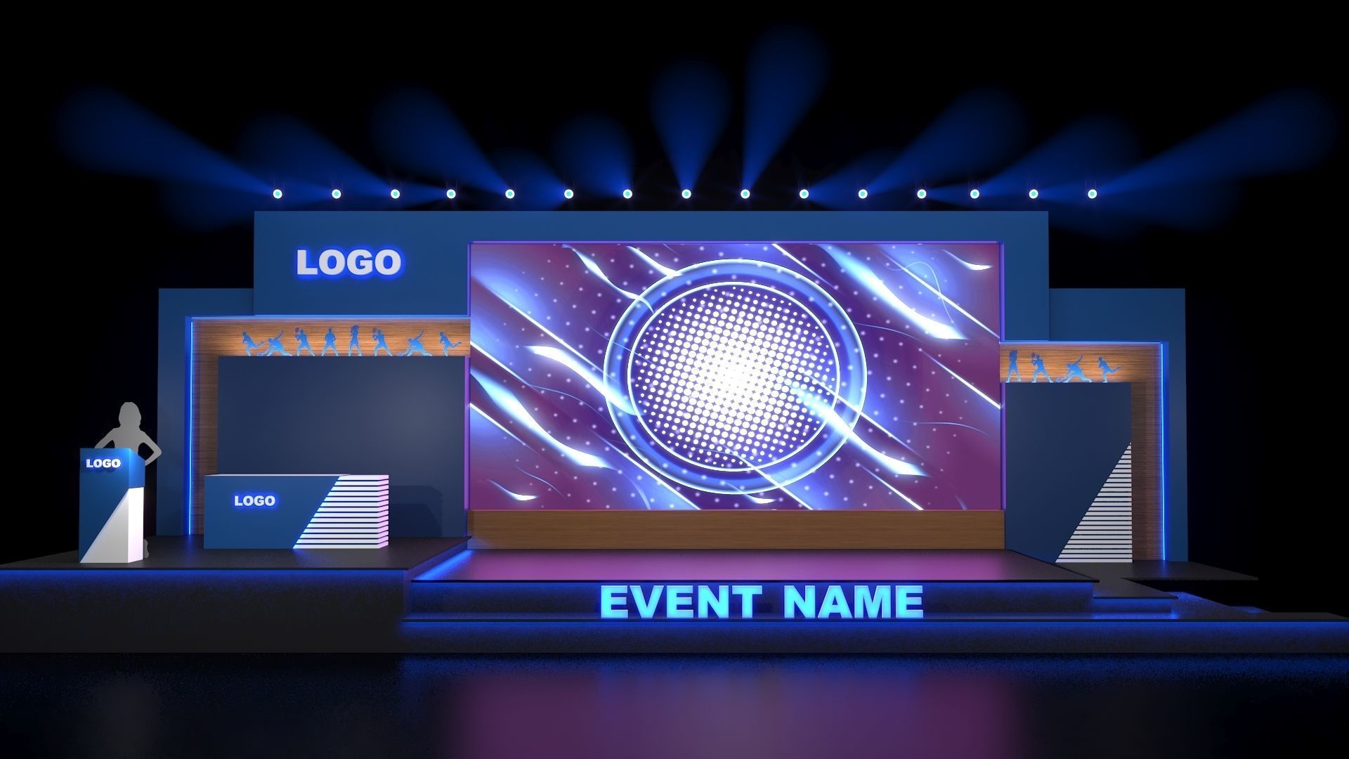 Virtual stage 3D model_2