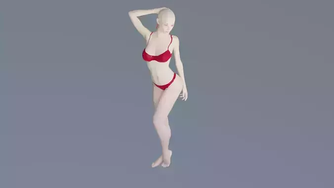 Seductive Girl Fully rigged ready For Animation and Game