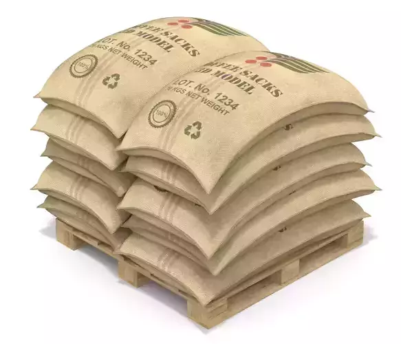 Coffee Sacks On The Pallet
