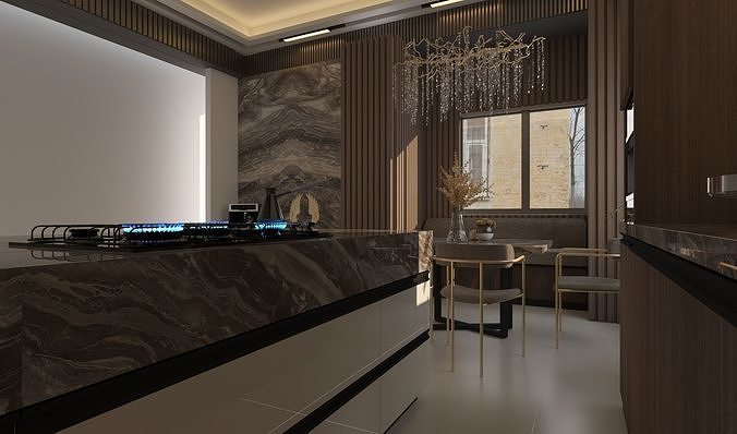 Master Kitchen Design 3D model 5