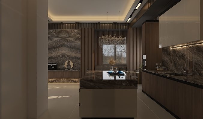 Master Kitchen Design 3D model 4