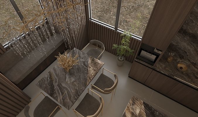 Master Kitchen Design 3D model 6