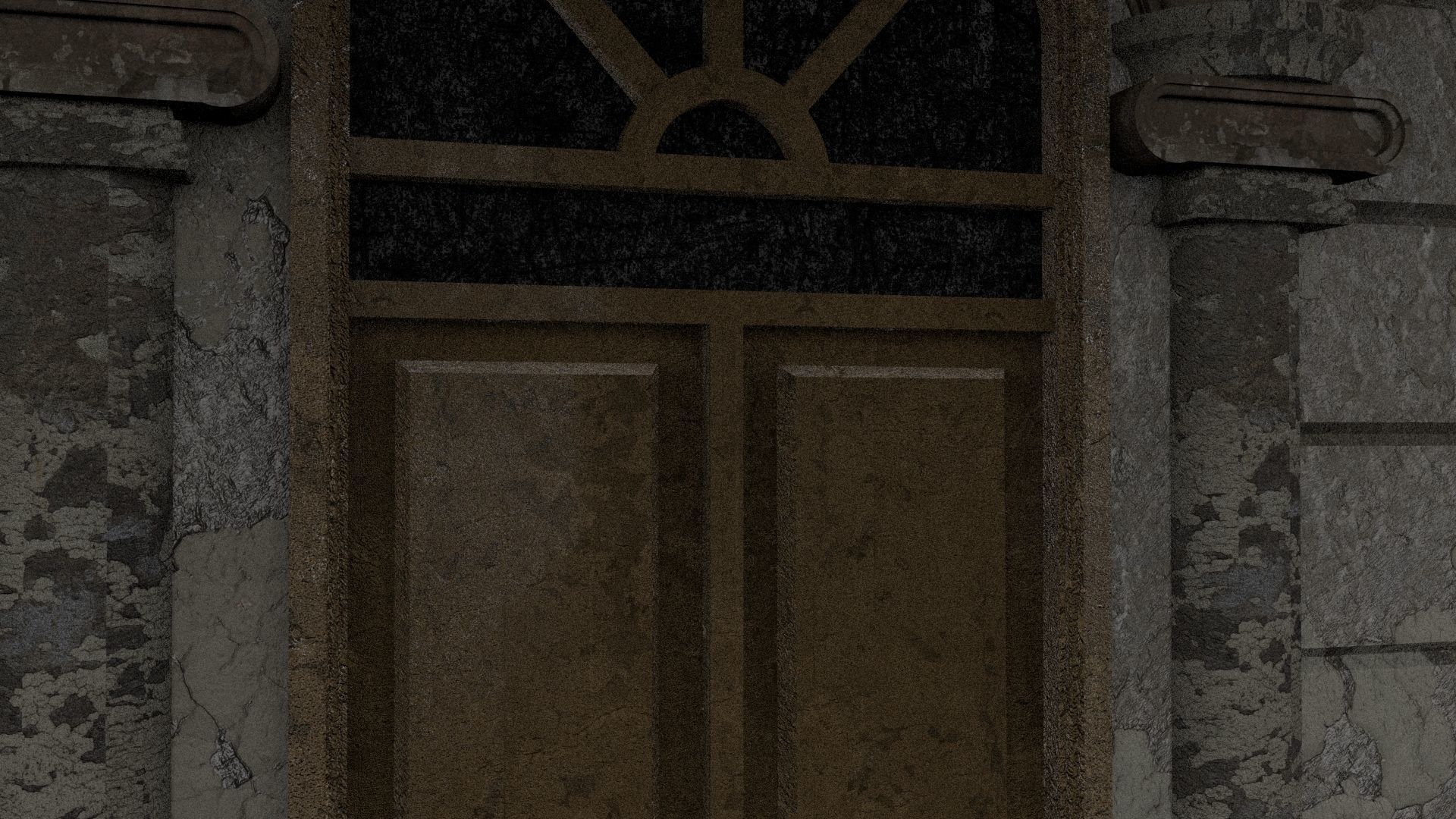 Detailed Ruined House 3D model_8