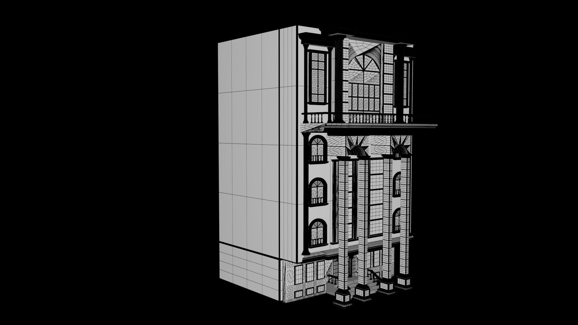 Detailed Ruined House 3D model_10