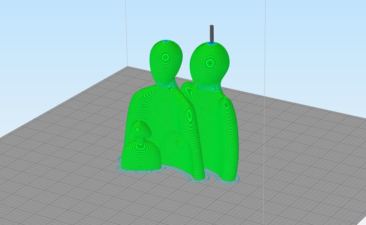 The warm embrace of the family of three 3D print model_7