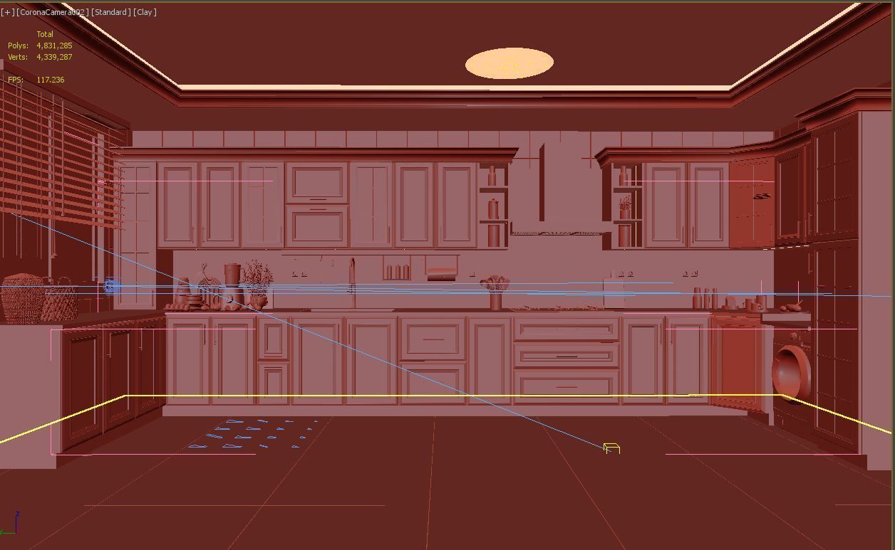 New Classic Kitchen  3D model_8