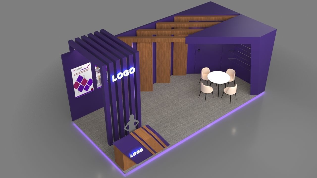 Exhibition Booth 3D model_3
