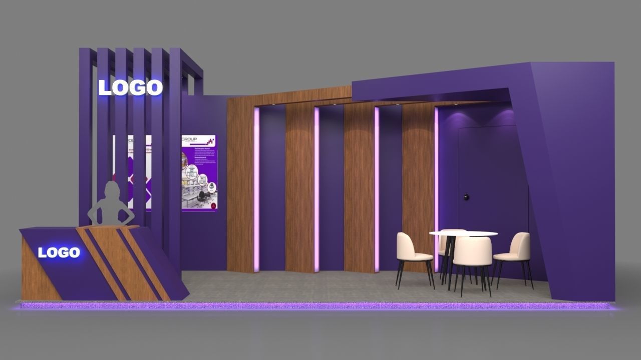 Exhibition Booth 3D model_2