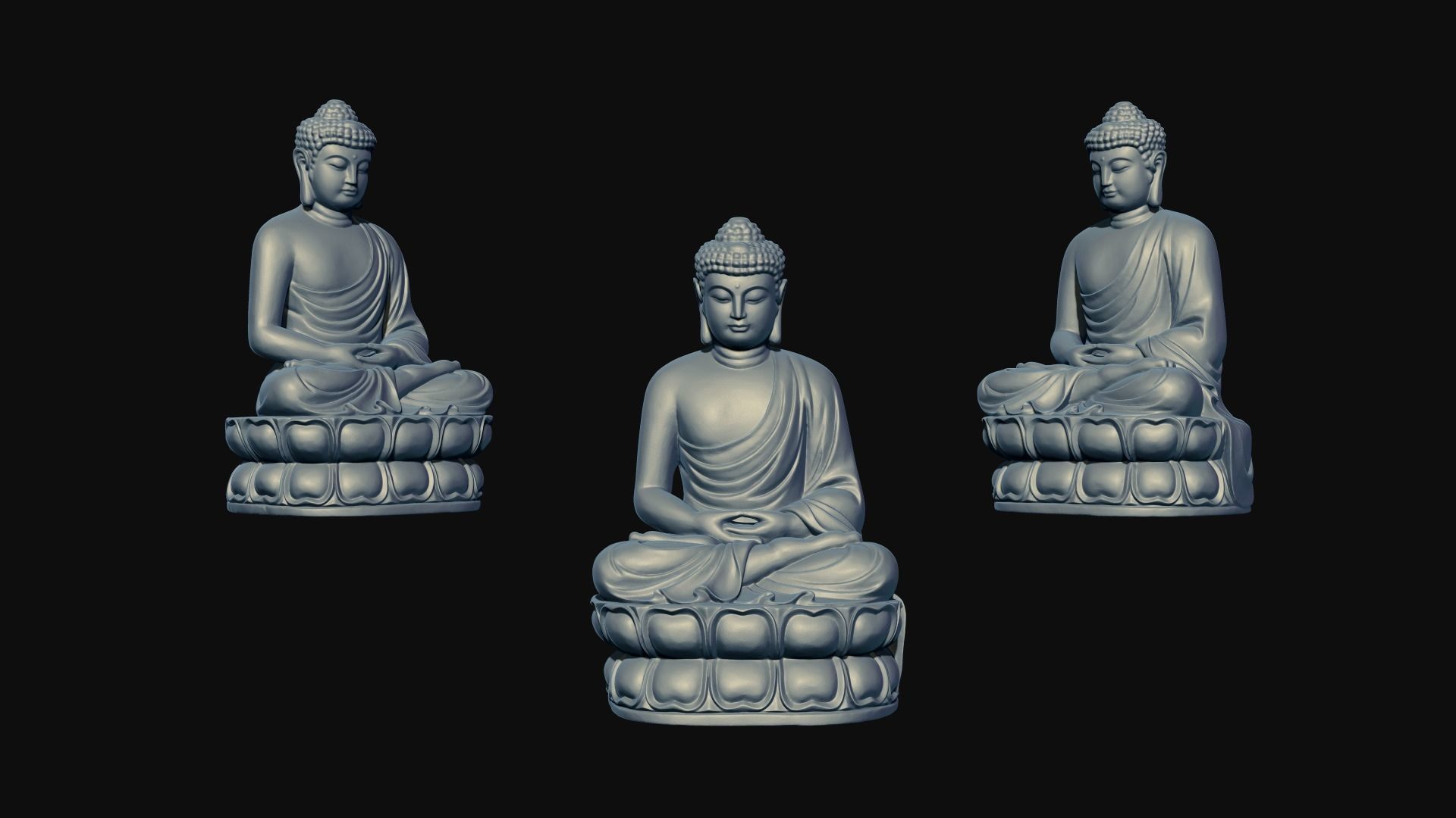 Buddha Statue - 3DP Ready 3D print model_4