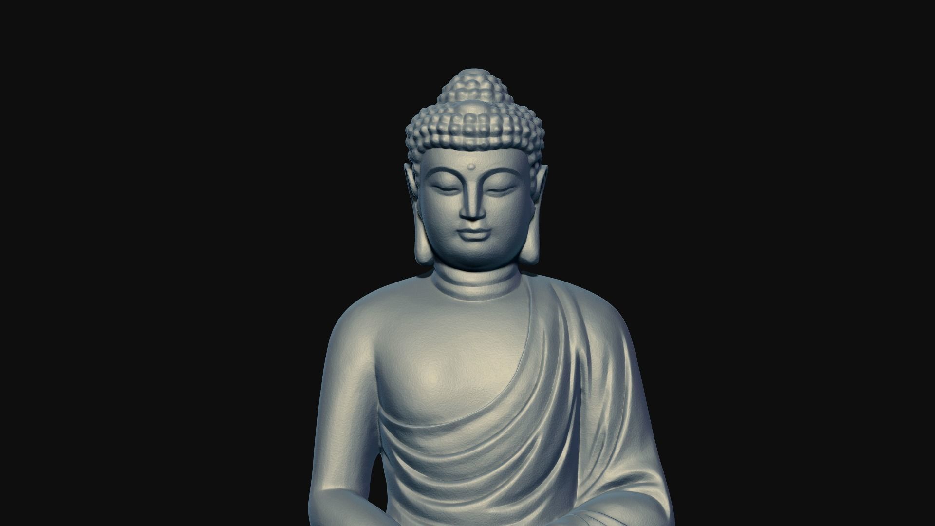 Buddha Statue - 3DP Ready 3D print model_2