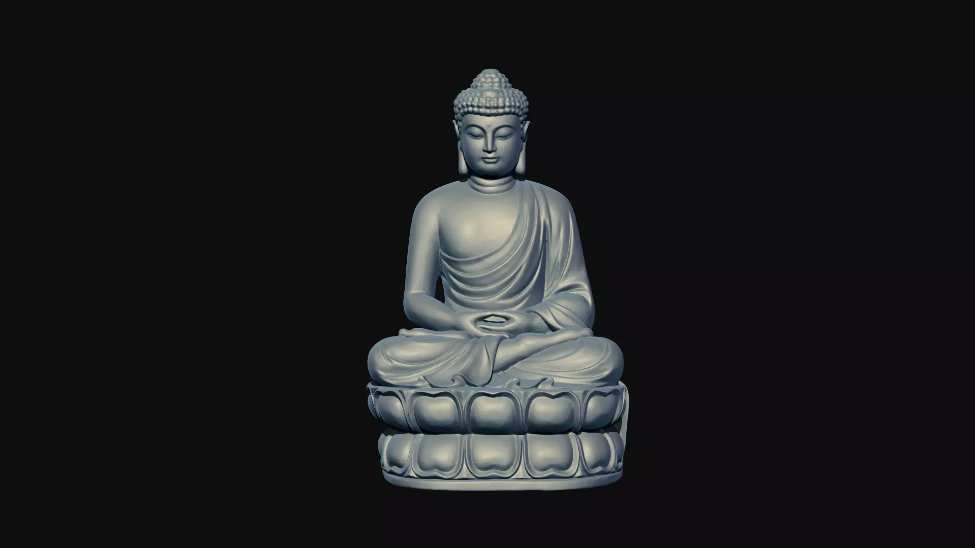 Buddha Statue - 3DP Ready 3D print model_0