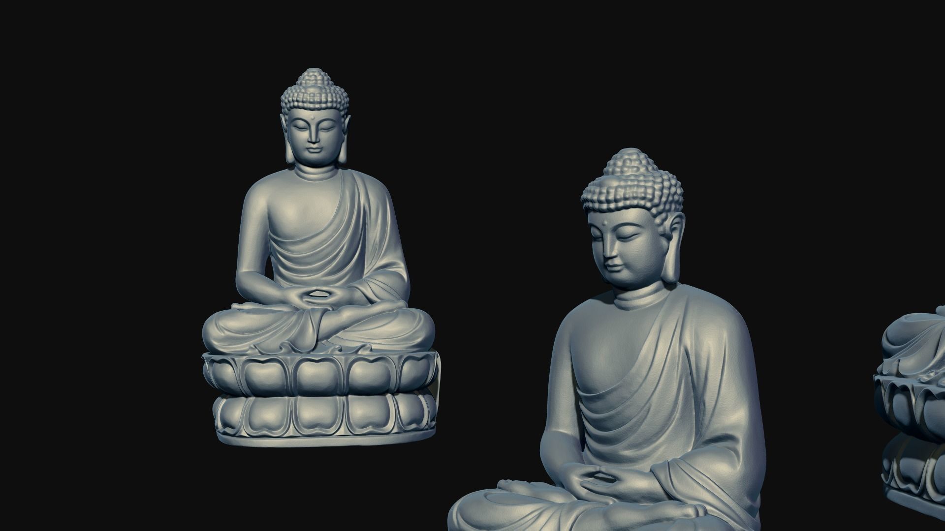 Buddha Statue - 3DP Ready 3D print model_5