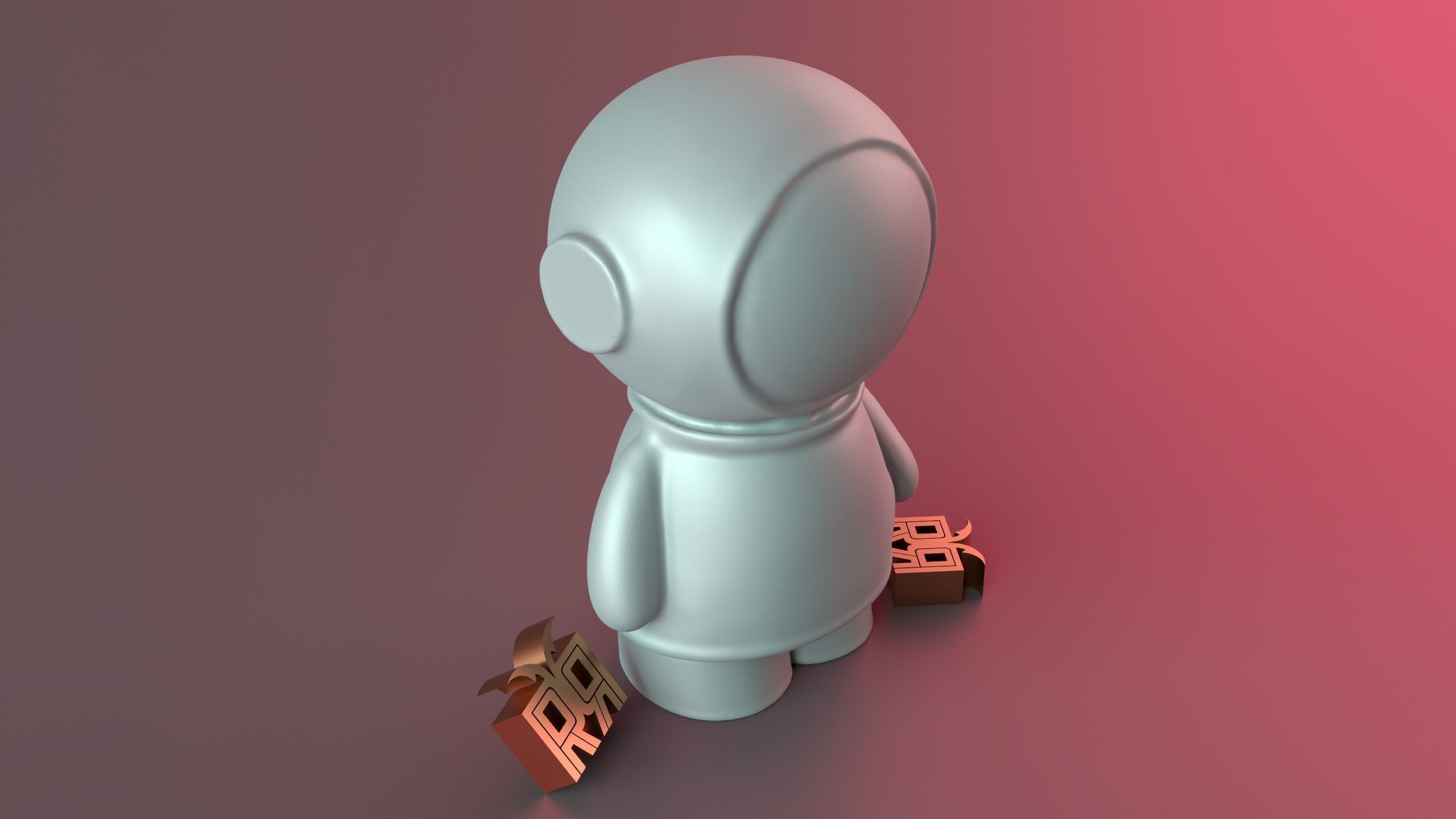 Small Astronaut Candle 3D print model_1