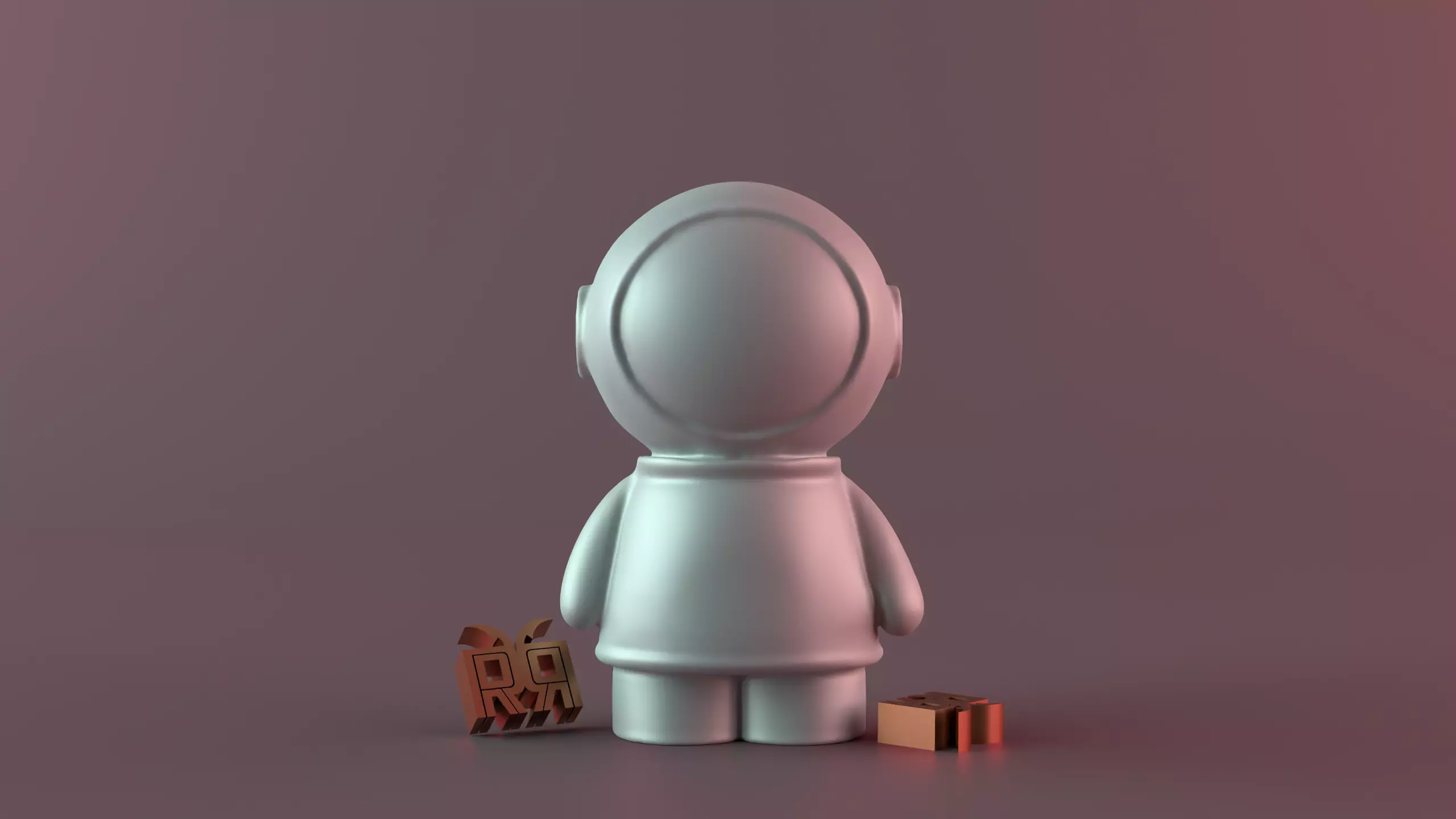 Small Astronaut Candle 3D print model_0