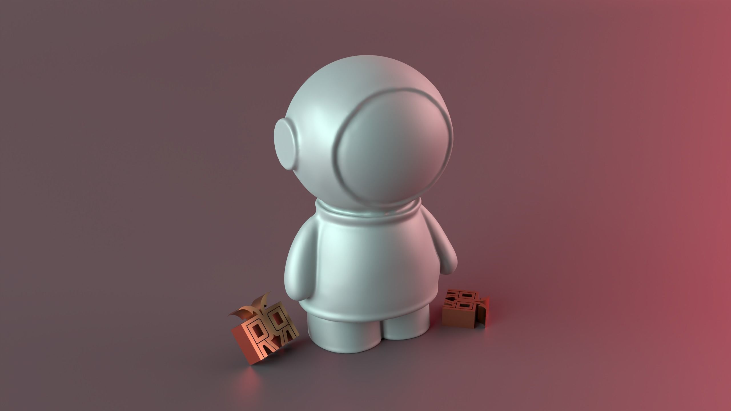 Small Astronaut Candle 3D print model_5