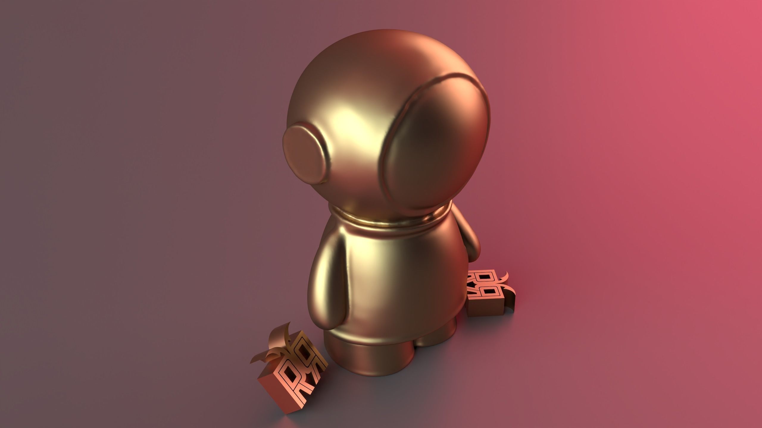 Small Astronaut Candle 3D print model_3