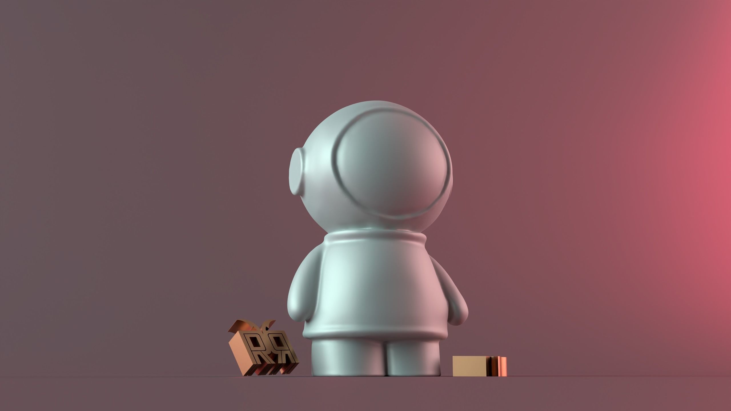 Small Astronaut Candle 3D print model_2
