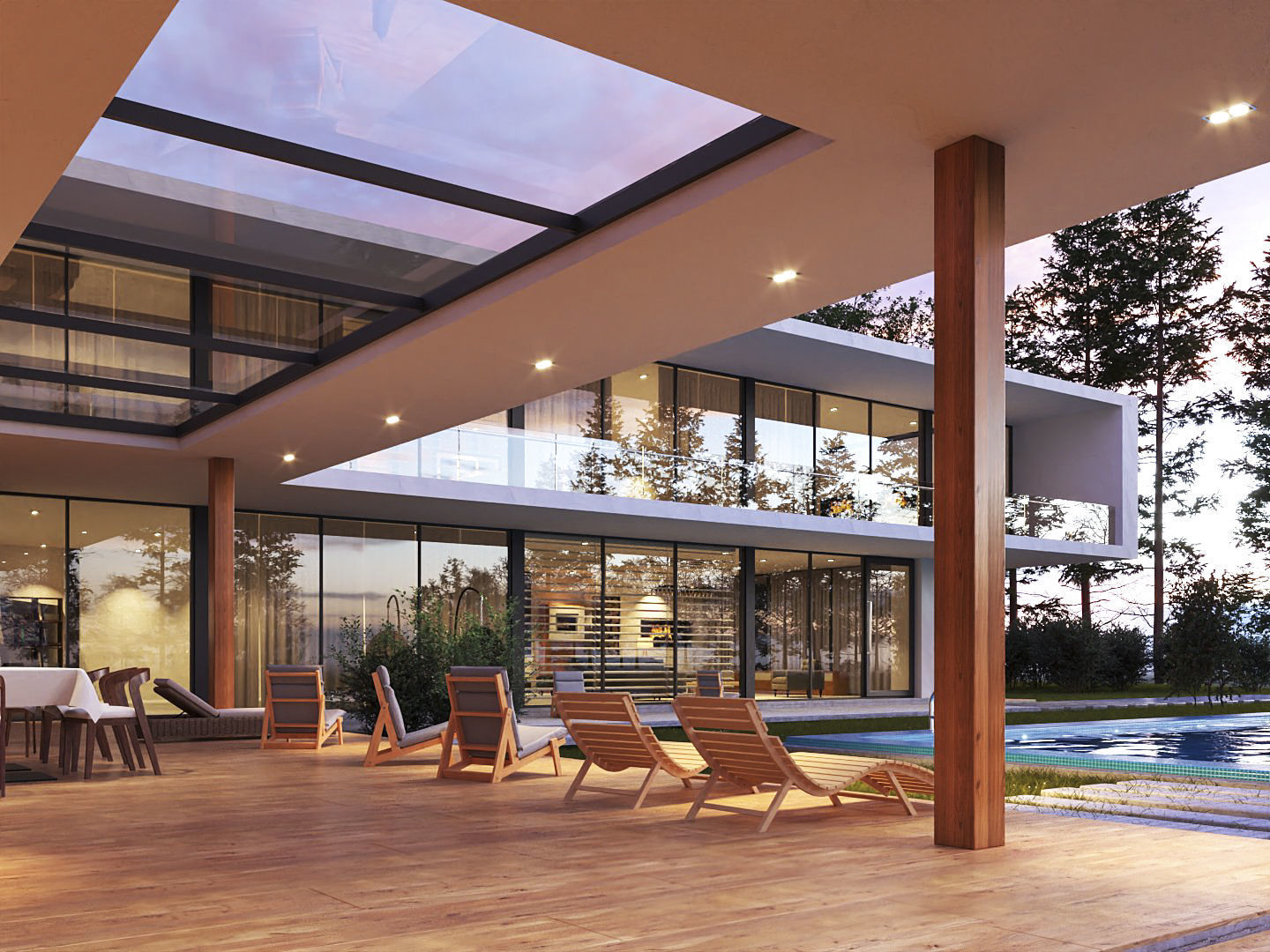 Exterior Modern House Design  3D Model Collection_4