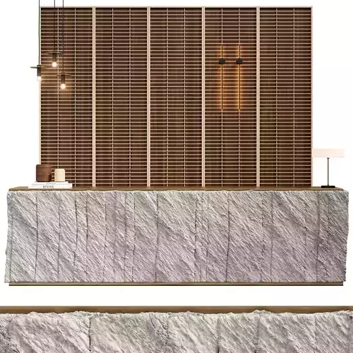 Natural Reception Desk