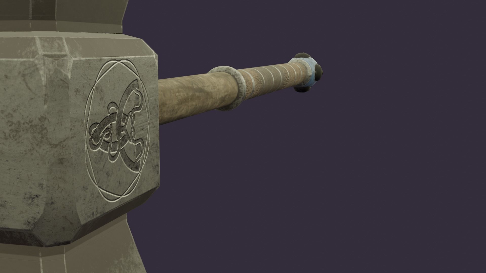 The Skull Hammer Low-poly 3D model_7