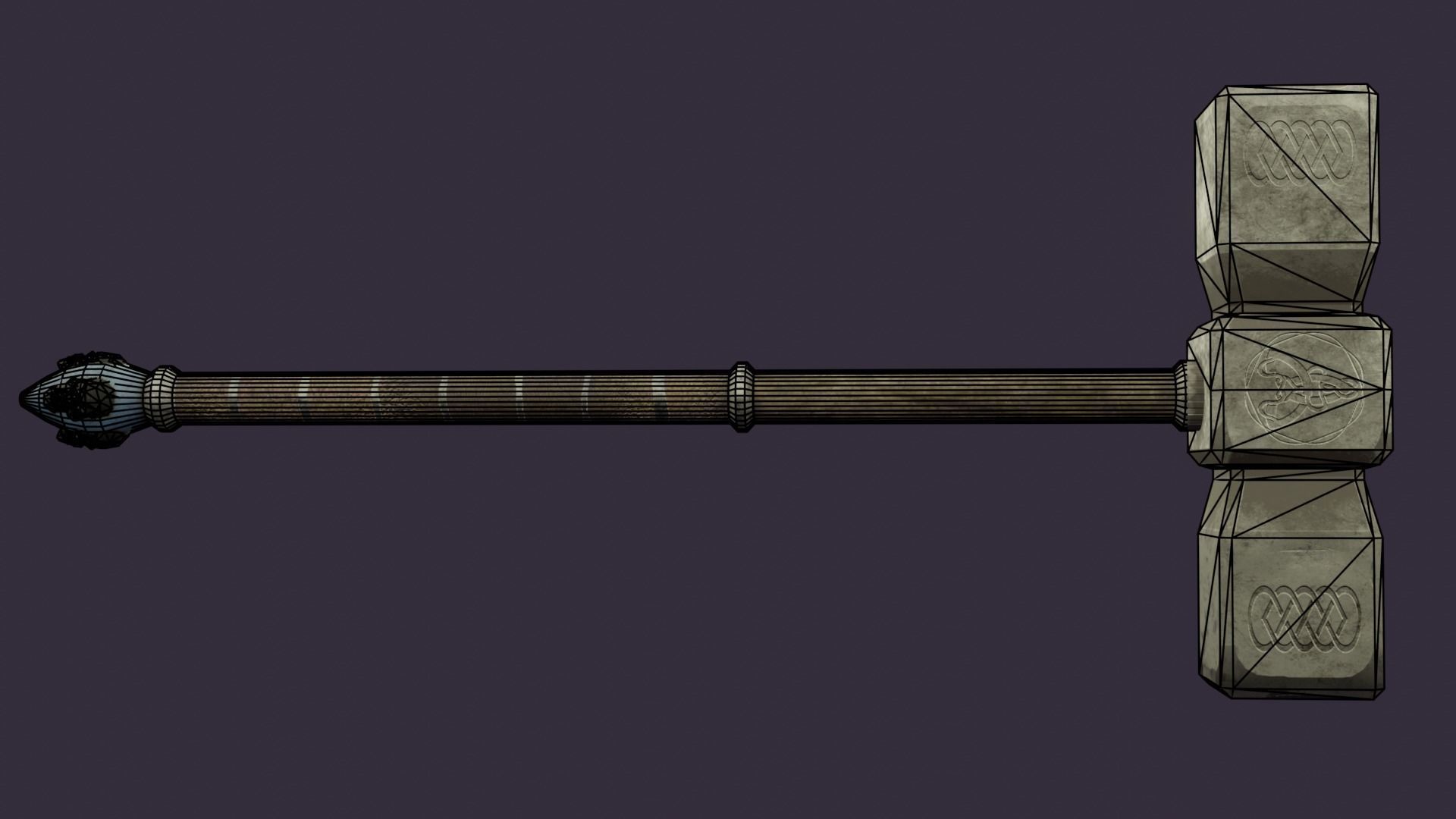 The Skull Hammer Low-poly 3D model_9