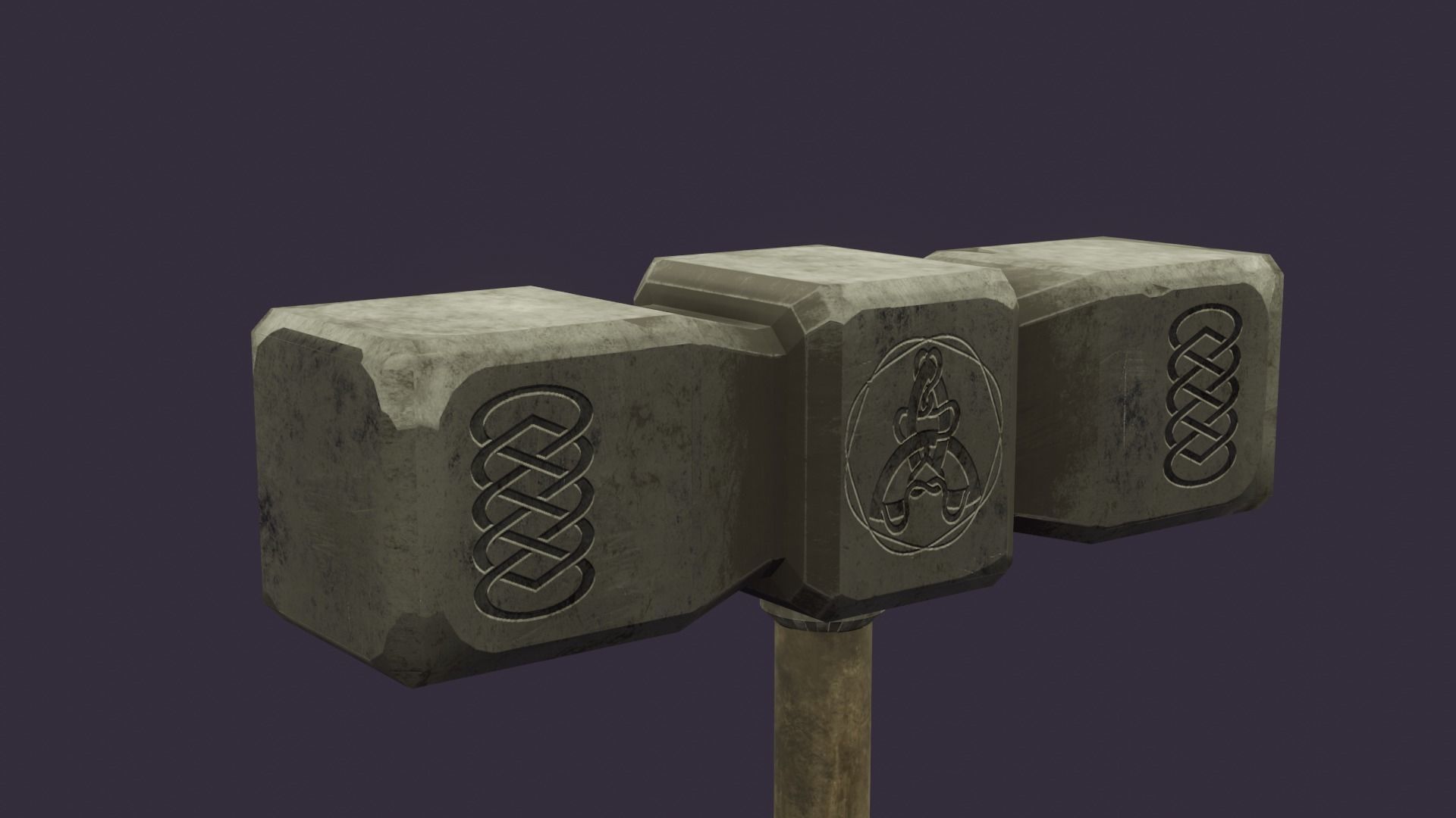 The Skull Hammer Low-poly 3D model_1