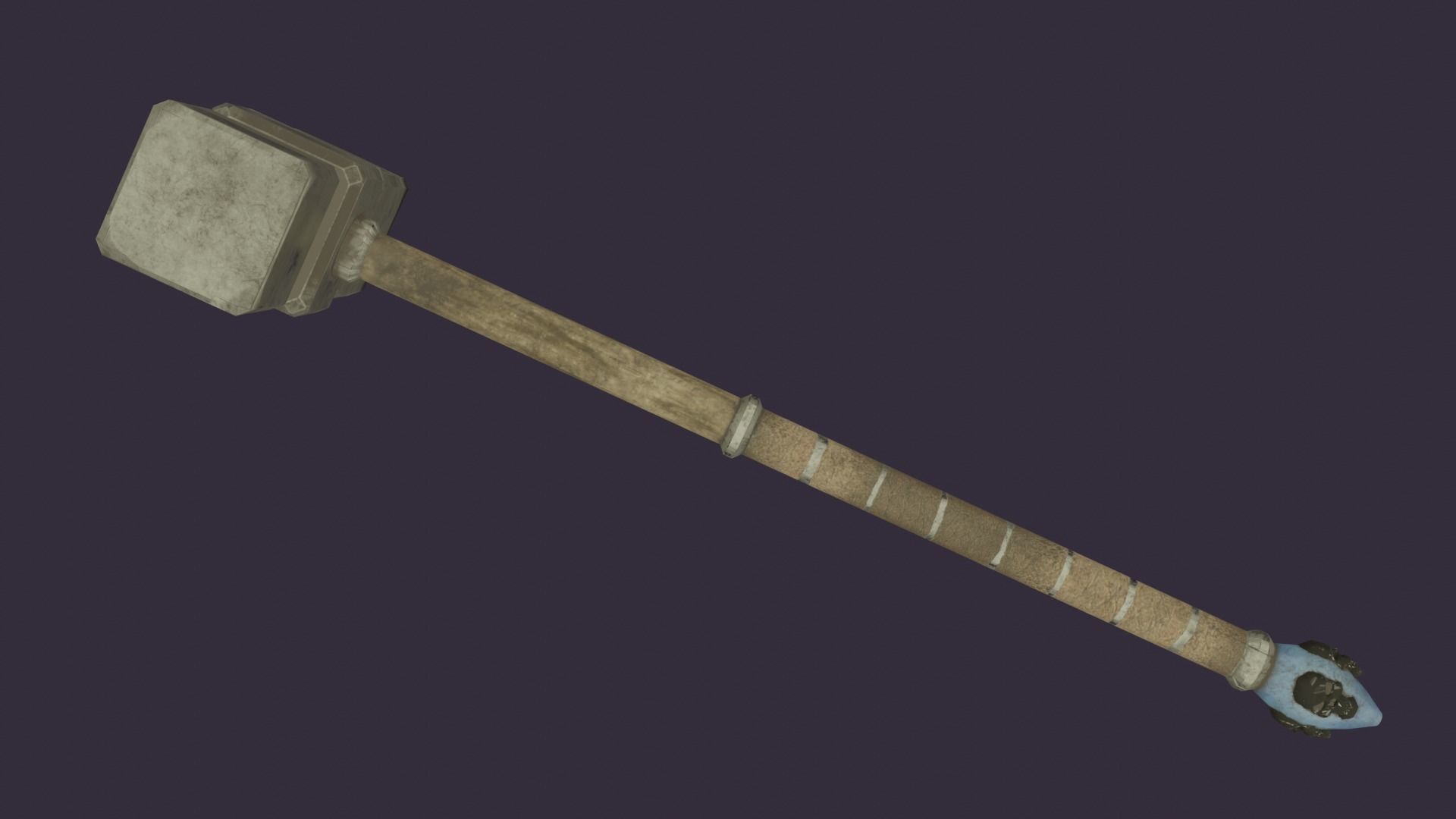 The Skull Hammer Low-poly 3D model_6